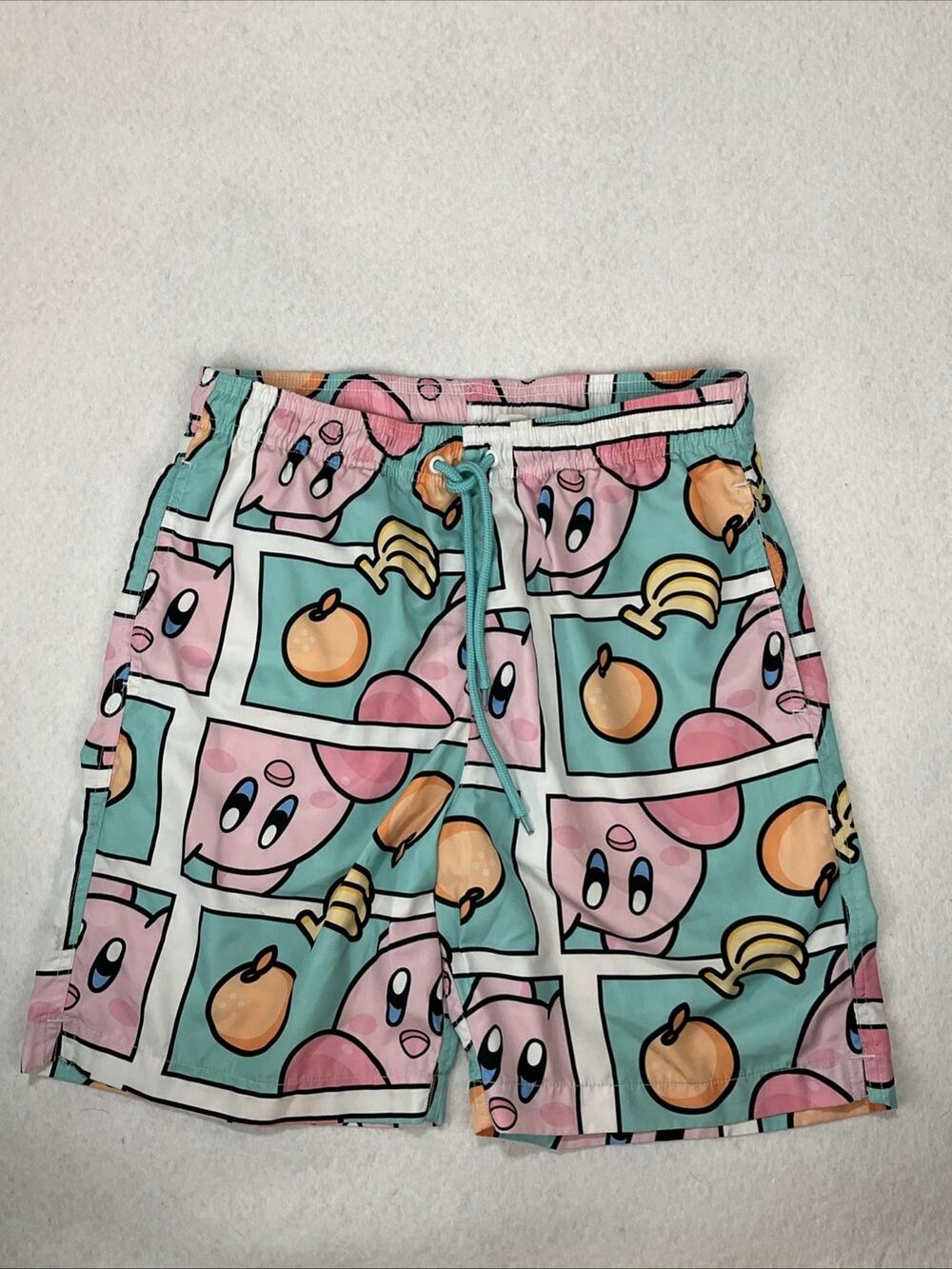 Nintendo Kirby Men's Swim Trunks Shorts Size S Official License Product Pockets